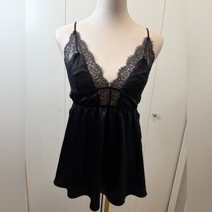 Victoria's Secret Black Lace Chemise